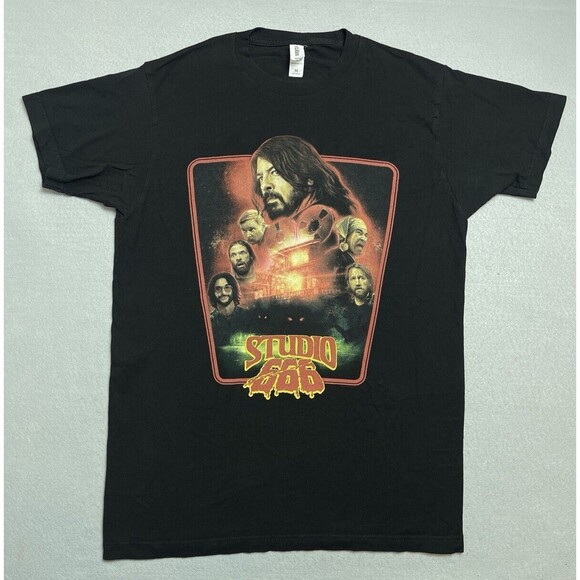 Foo Fighters Studio 666 T-Shirt Men's Medium Black Graphic Print HTF - Picture 1 of 7